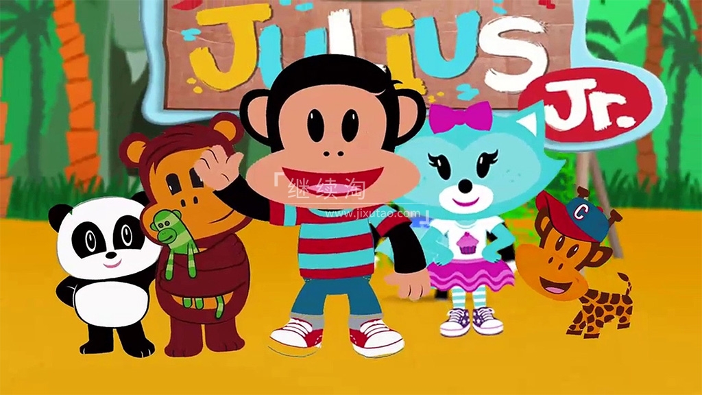 英文动画片《Julius Jr. 小小大嘴猴》全26集，1080P高清视频带英文字幕，带音频MP3，百度网盘下载！-英语启蒙